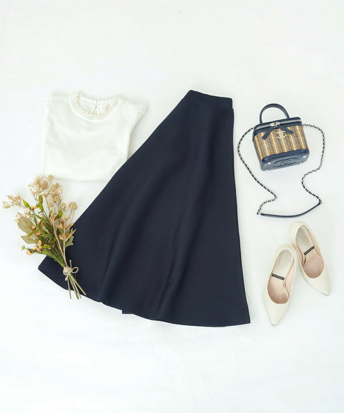 新色追加/手洗い可/スカート/ウエストゴム/セットアップ対応/上品/綺麗め/シンプル