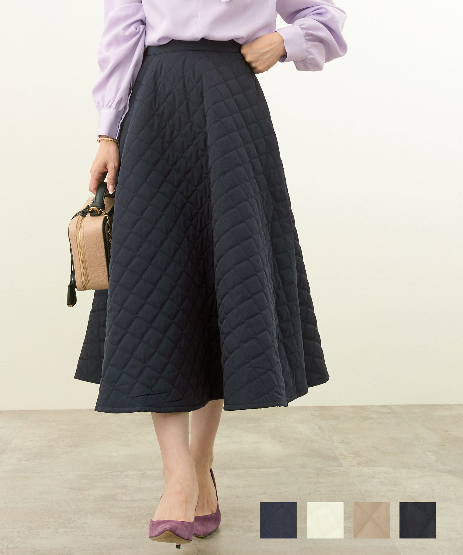 キルティング フレア スカート Liala×PG 全4色｜lpg641-1512【8