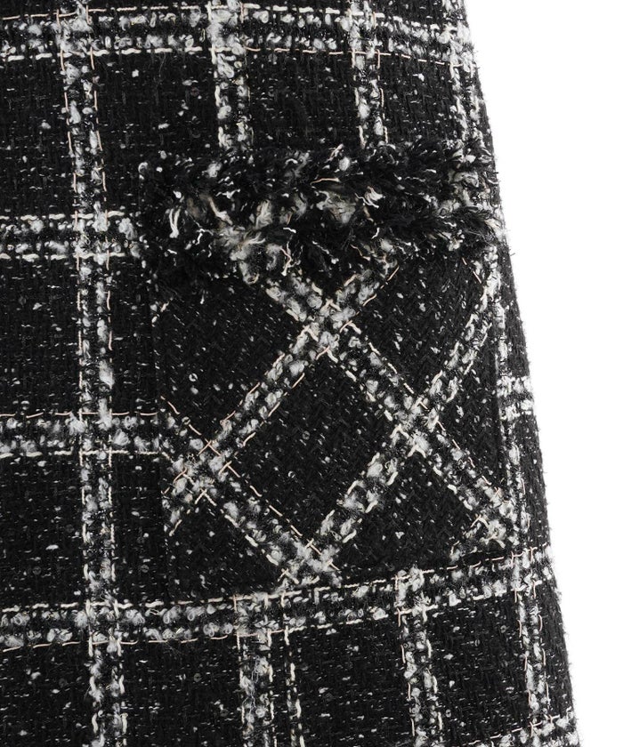 ノースリーブ/フロントファスナー/パール/ポケット/フリンジ/エレガント/S/M