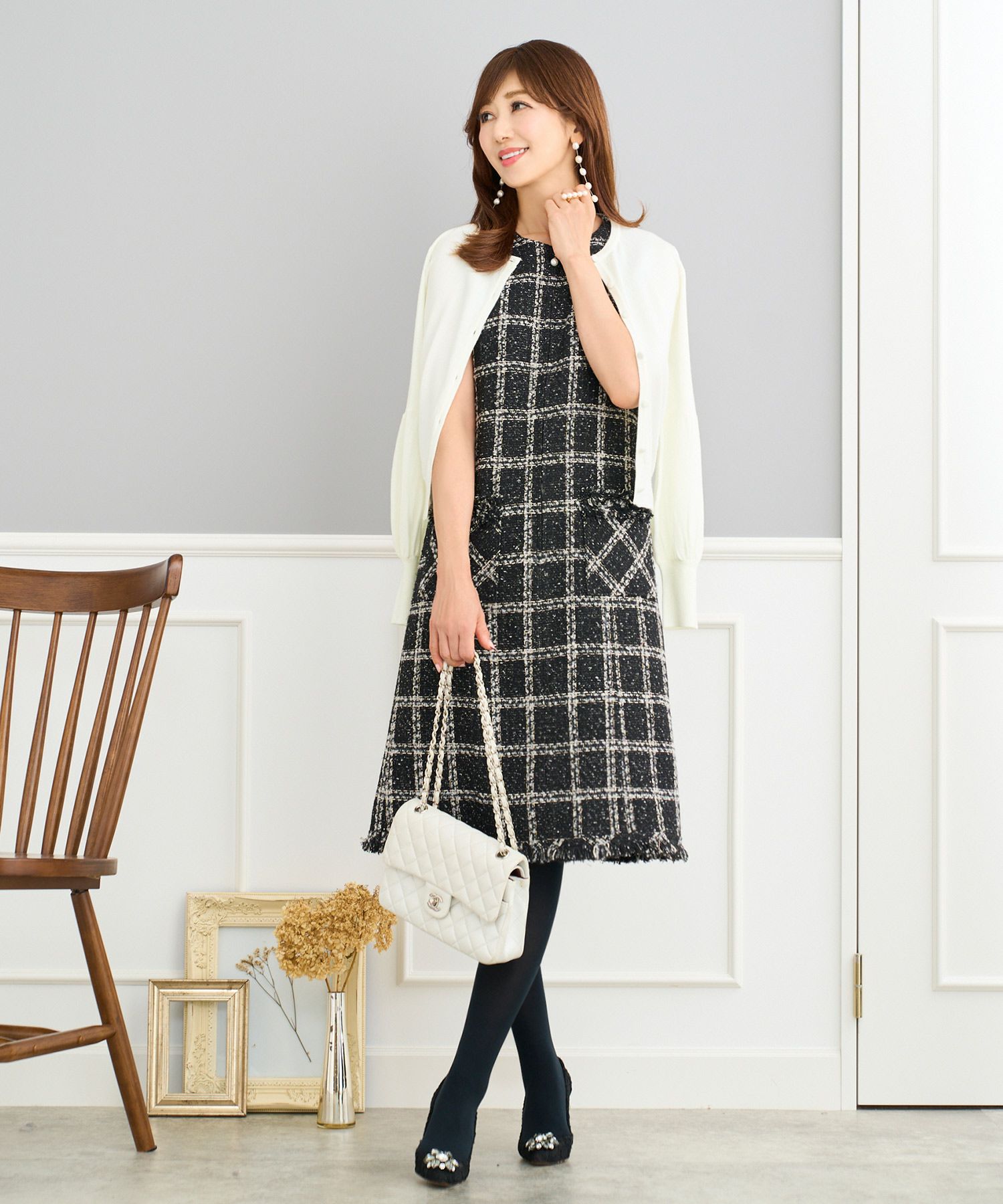 OUTLET-SALE ぽわん袖 ニット カーディガン Prima Scherrer 全3色