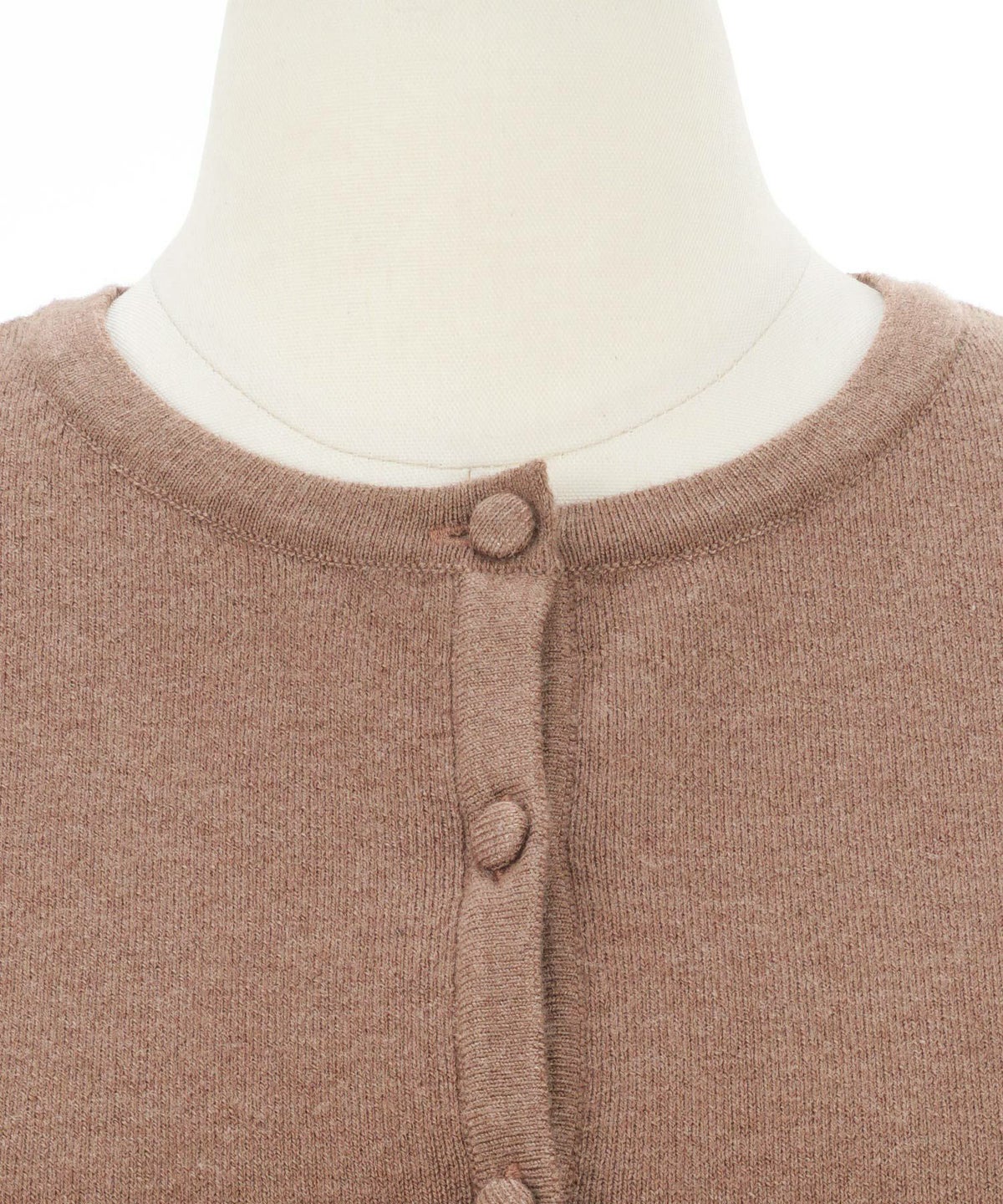 カーディガン/羽織り/長袖/ボリューム袖/くるみ釦/S/M