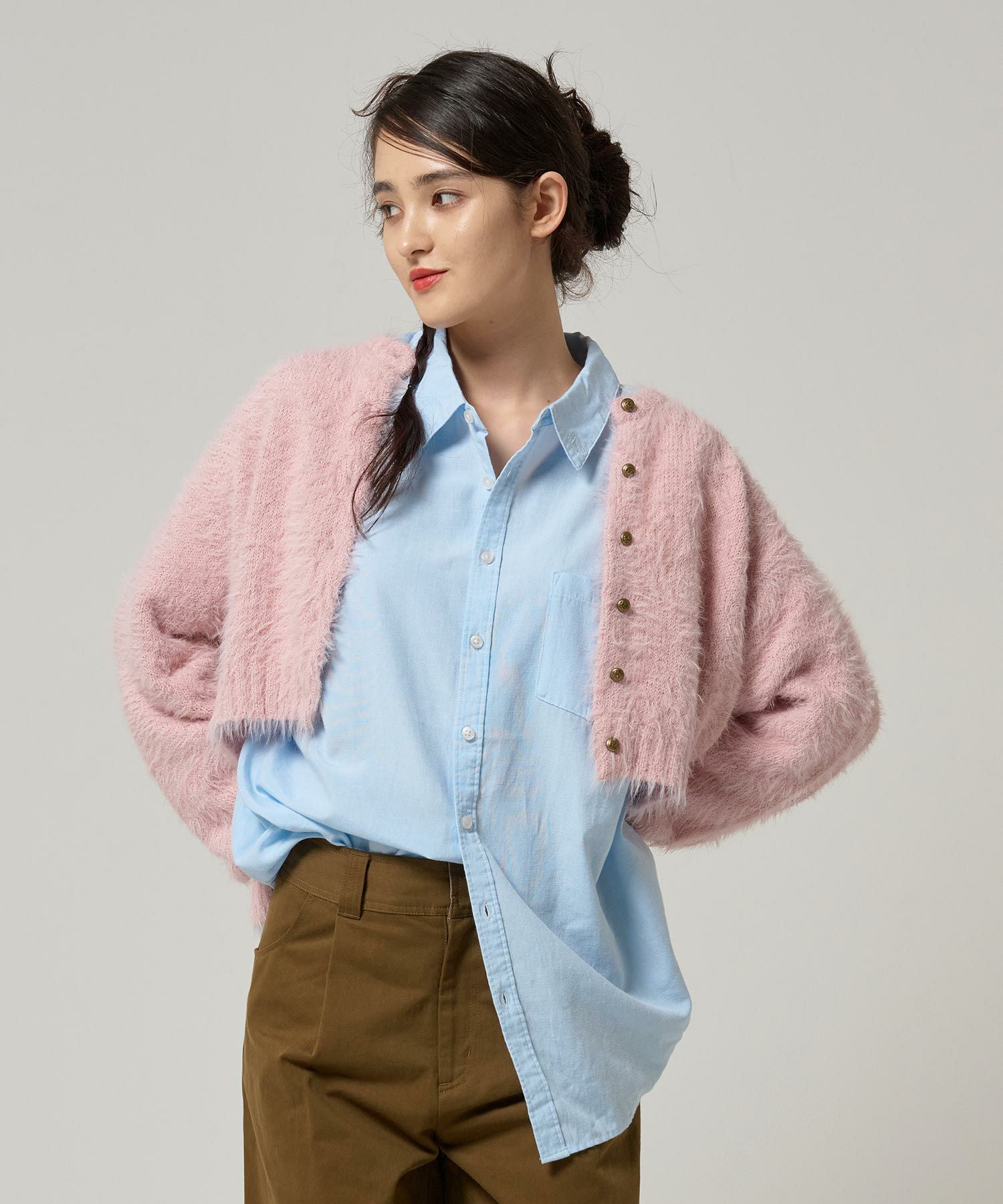 Special-Price-SALE シャギー ニットカーディガン TINA：JOJUN 全6色