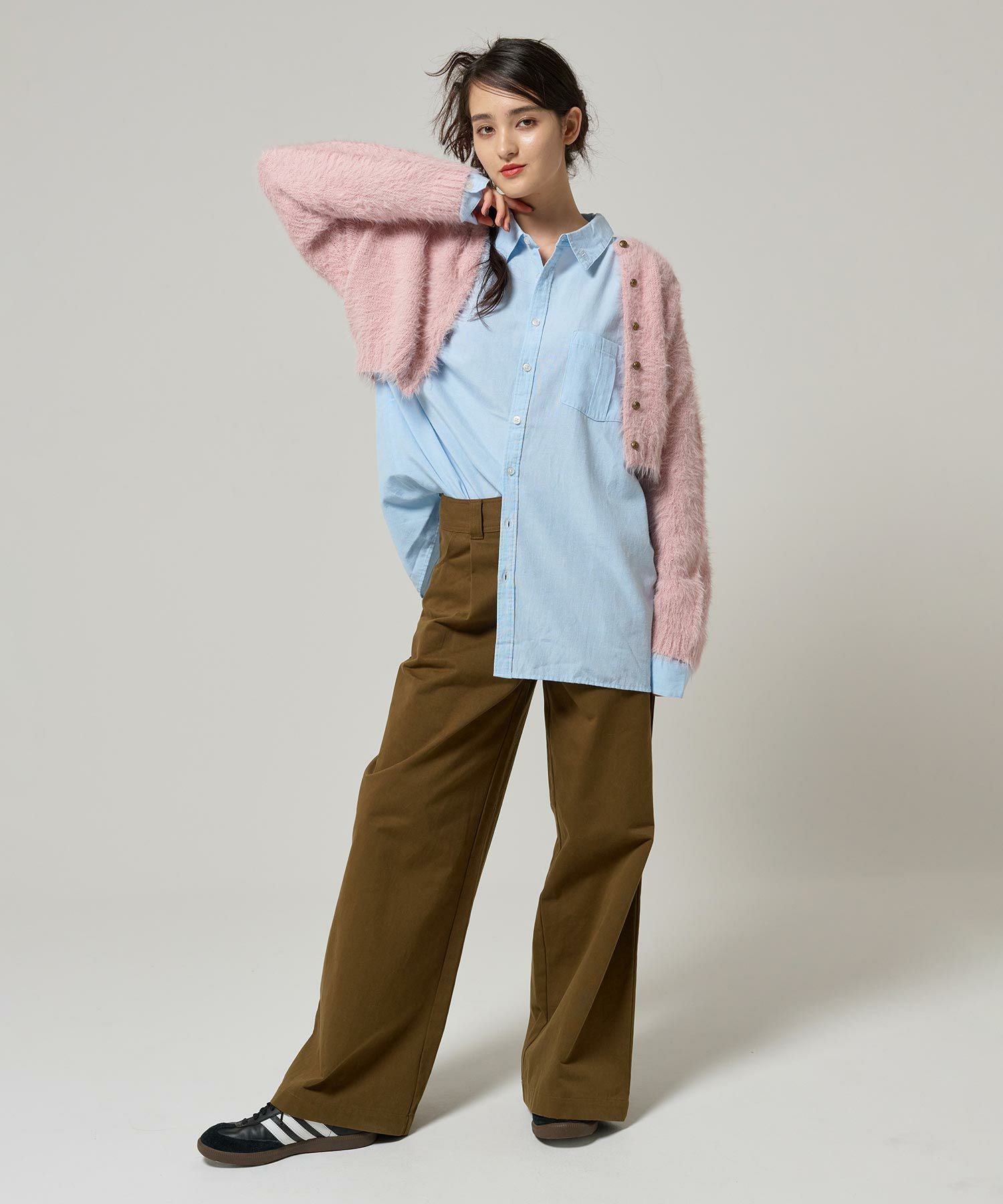 Special-Price-SALE シャギー ニットカーディガン TINA：JOJUN 全6色