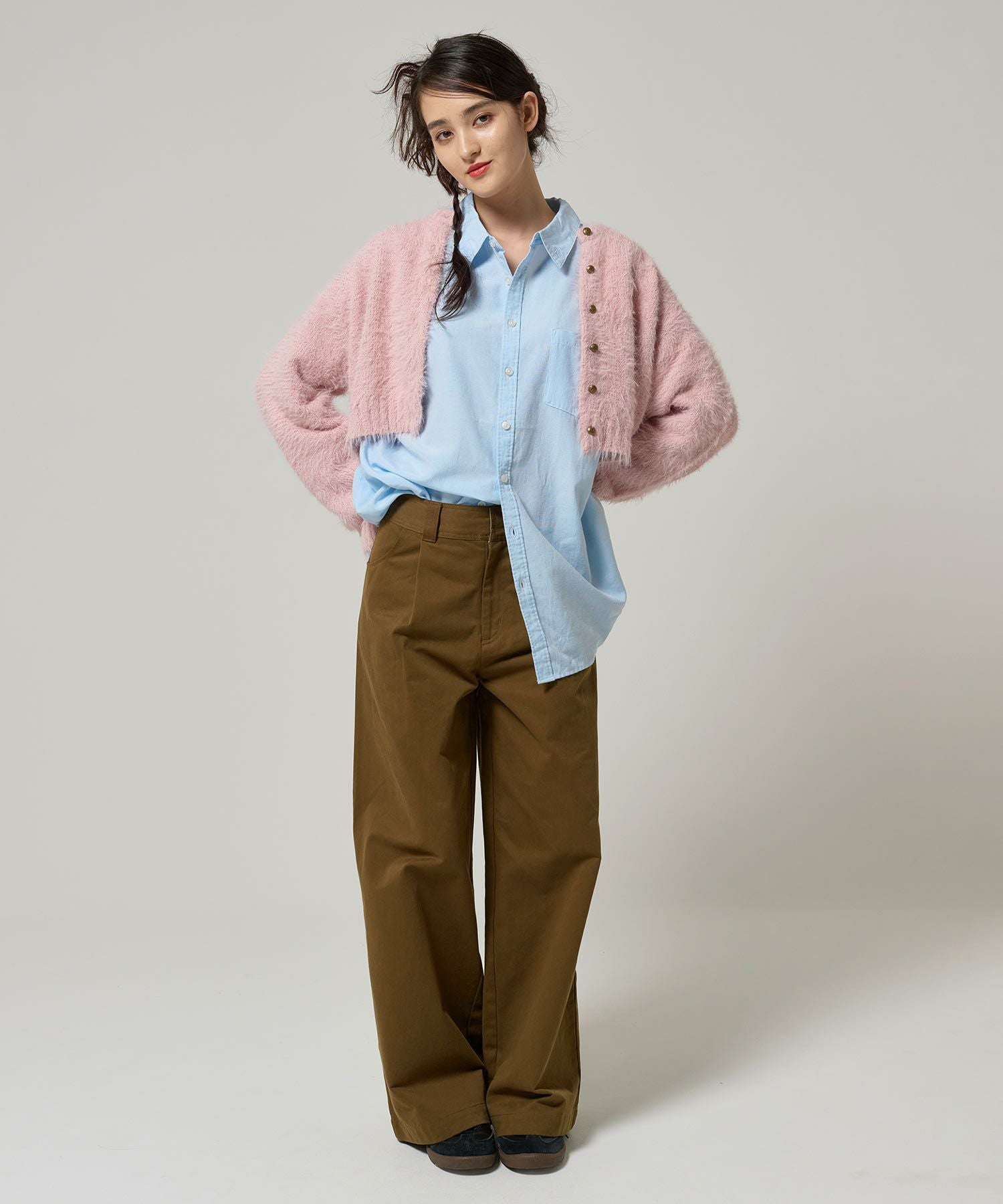 ジャスグリッティー 25AW トッパーカーディガン シャギーニット 2 JUSGLITTY - ジャスグリッティー 25AW トッパーカーディガン シャギー