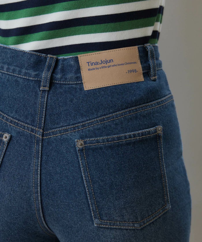 デニム/ボトムス/セミフレア/パンツ