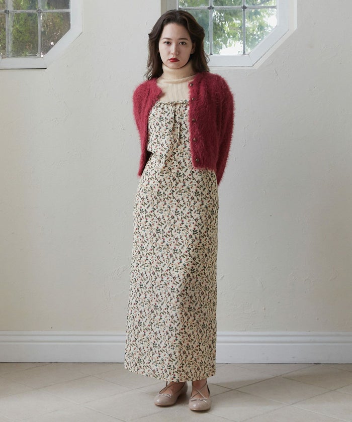 ワンピース/フラワー/アイボリー/レッド