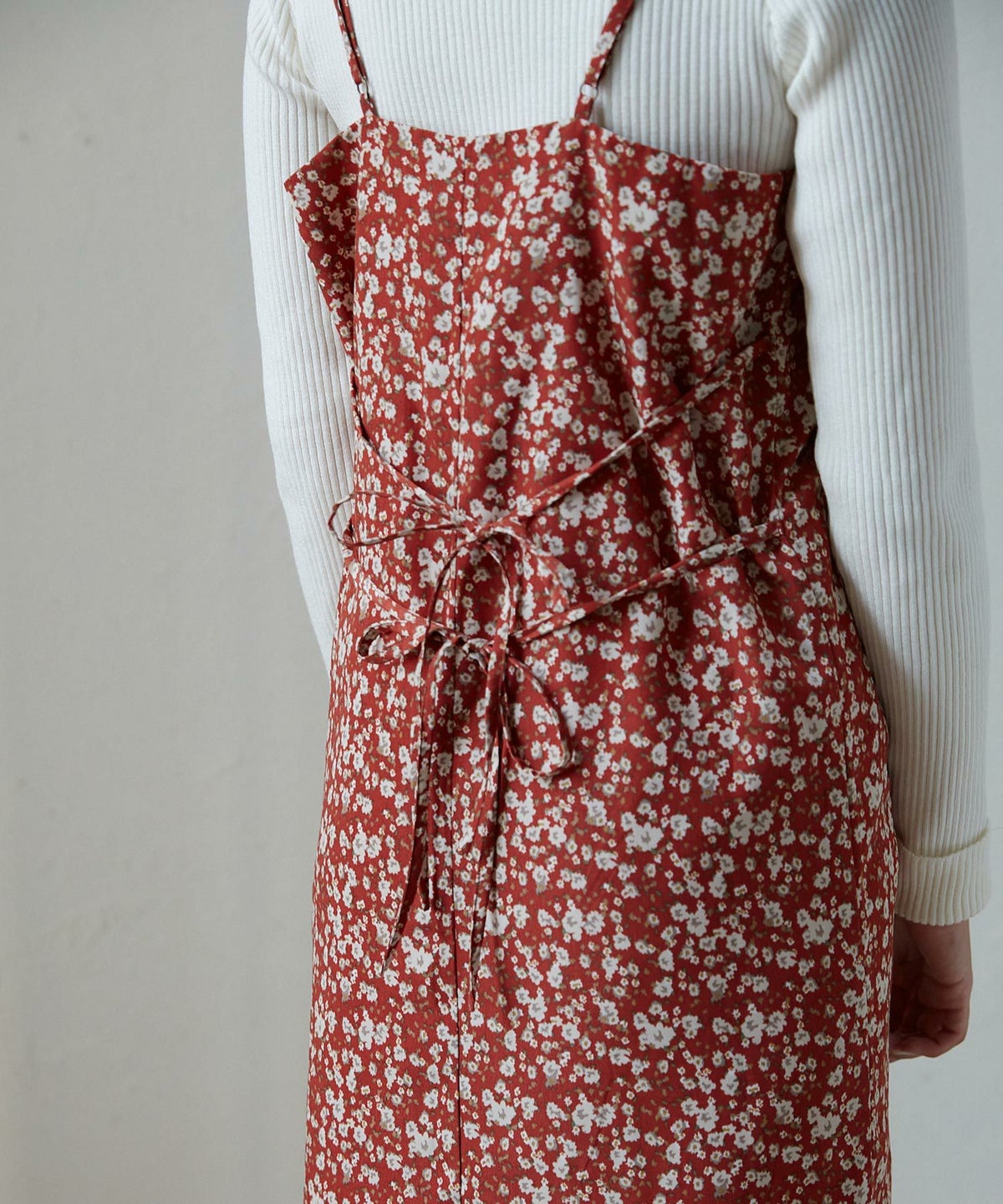 ワンピース/フラワー/アイボリー/レッド