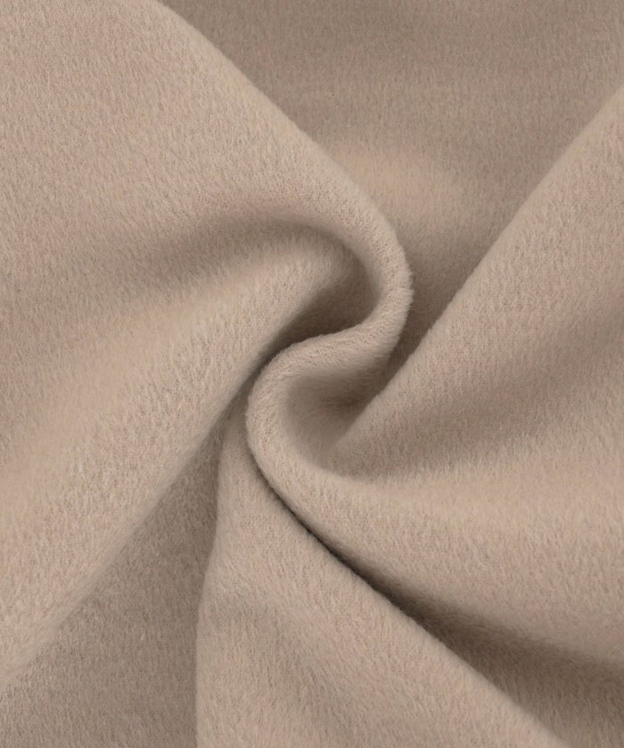 トップス/アウター/ジャケット/白/黒/ウール/ノーカラー/可愛い/フェイクファー/エコファー/秋冬/