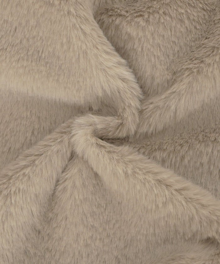 トップス/アウター/ジャケット/白/黒/ウール/ノーカラー/可愛い/フェイクファー/エコファー/秋冬/