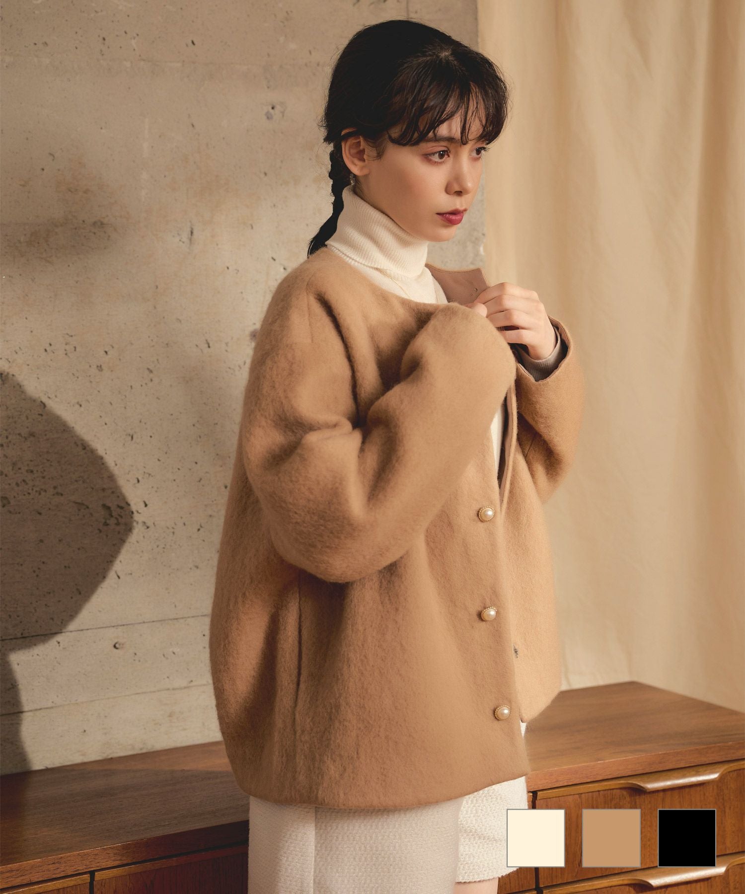 フォルム ショート アウター lieulien 全3色｜lul112-0116【2