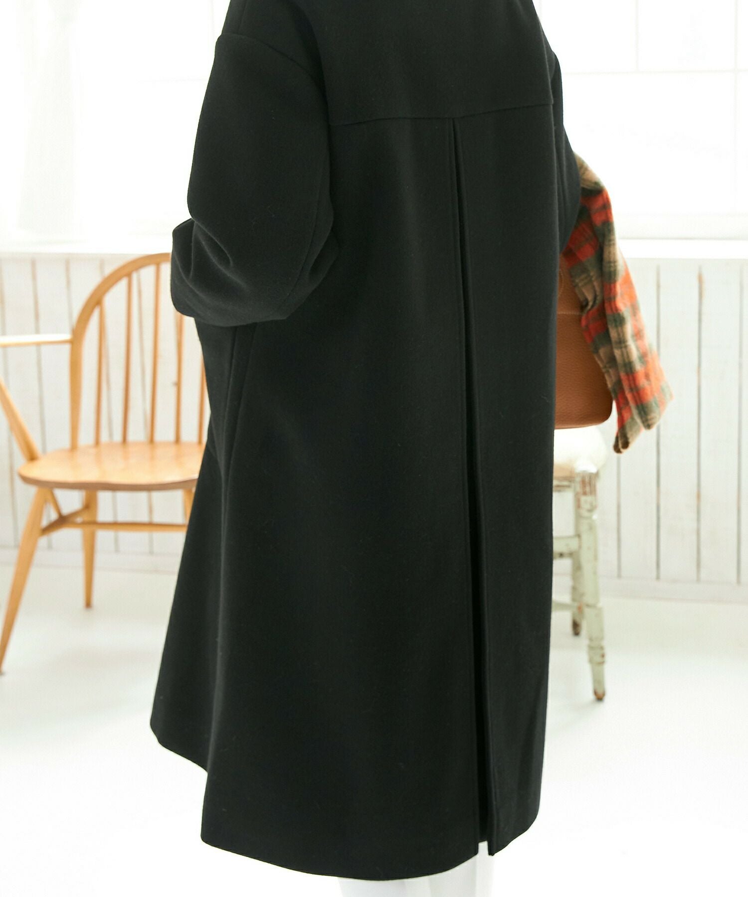 OUTLET-SALE ベロア 丸襟 後ろボックス コート Liala×PG 全2色|lpg112 OUTLET-SALE ベロア 丸襟 後ろボックス コート Liala×PG 全2色|lpg112