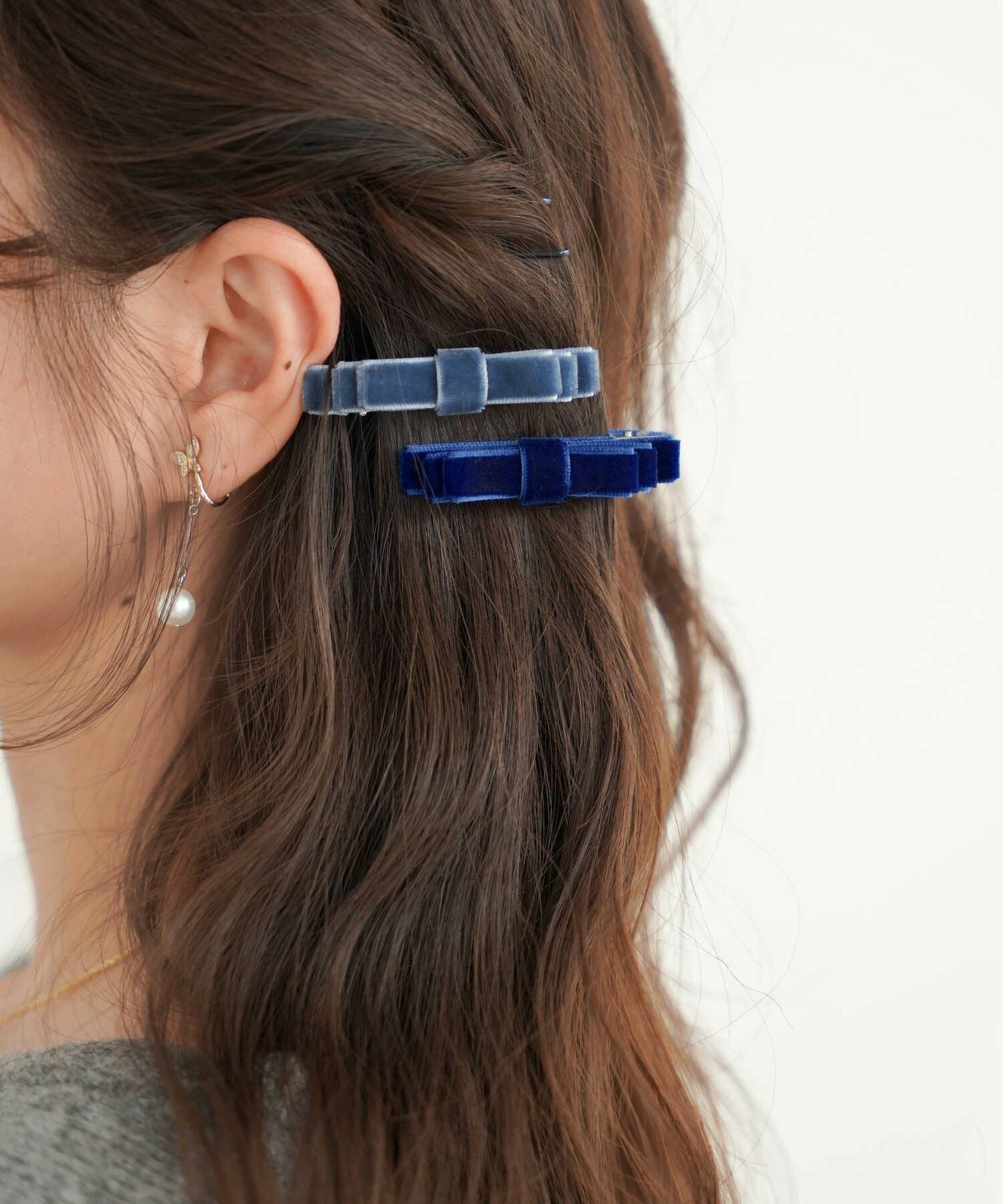 OUTLET-SALE 推し活 リボン ミニ ヘアクリップ le reve vaniller 全5色
