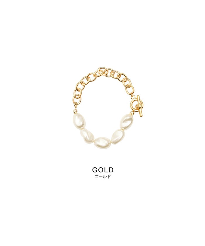 ブレスレット/バロックパール/チェーン/アクセサリ―/マンテル/トレンド/レディース