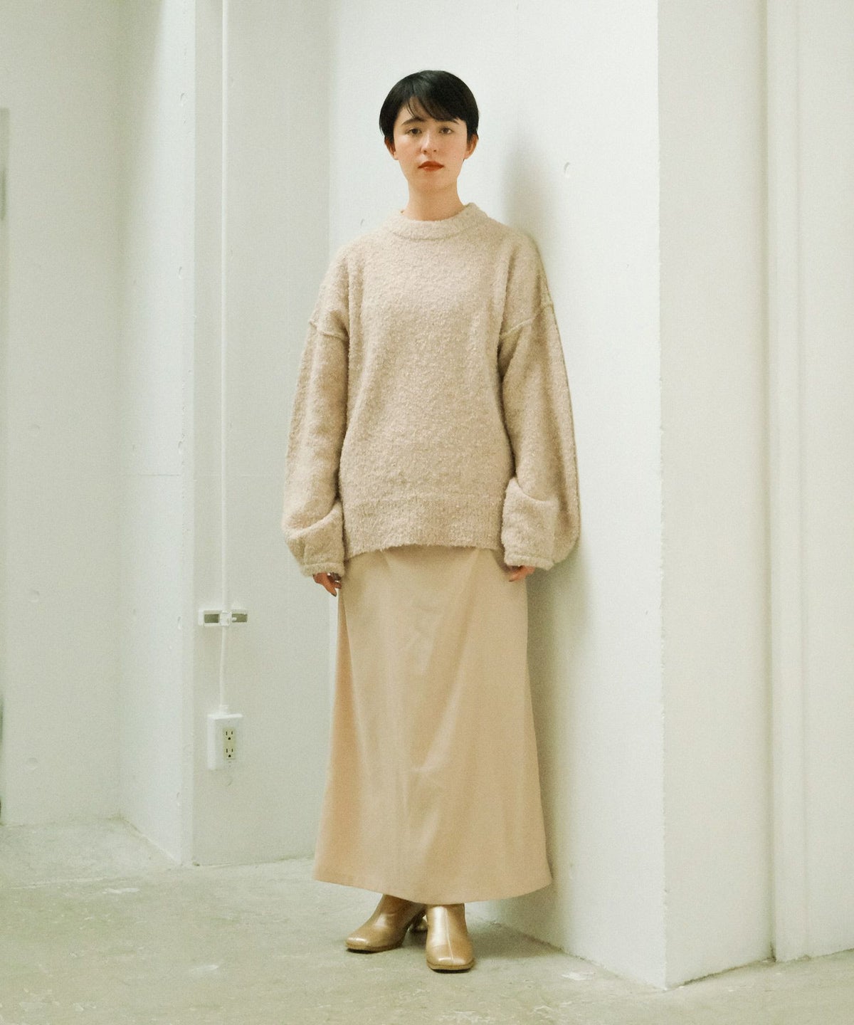 トップス/ニット/ブークレ/オーバーニット