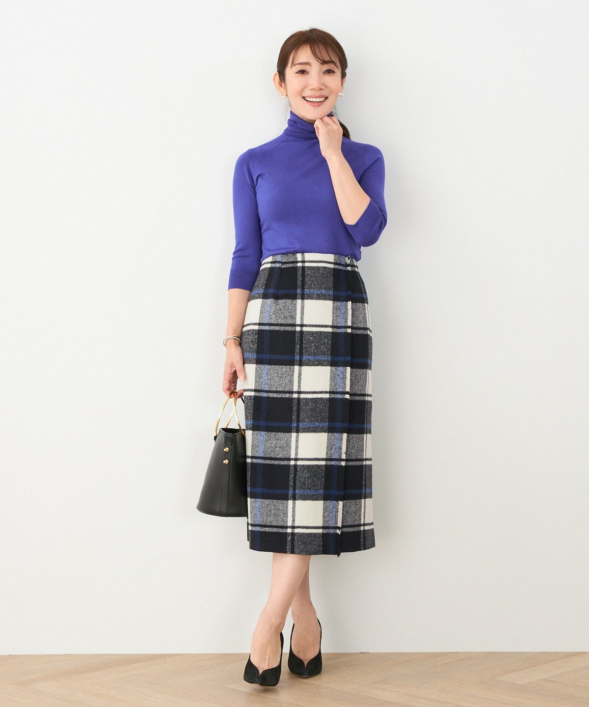 手洗い可/フリンジ/タイト/Iライン/大人カジュアル/トラッド/ミドル丈/秋/冬