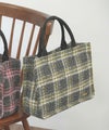ツイード/チェック柄/鞄/カバン/BAG/手持ち/ハンドバッグ/上品/大人