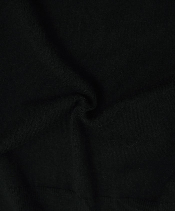 ニット/プルオーバー/レース切替/アイボリー/ブラック