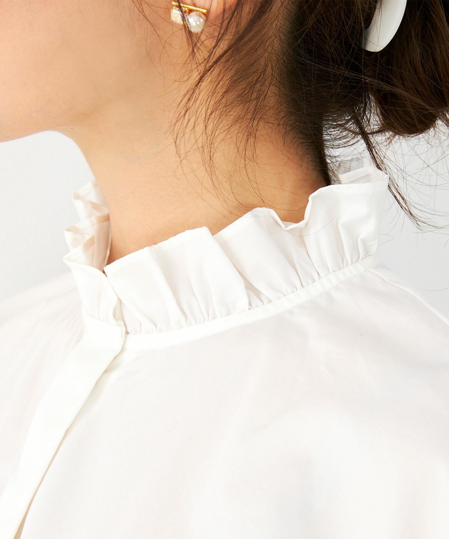 フリル襟 パフスリーブ ブラウス Liala×PG 全4色｜lpg841-1553【4