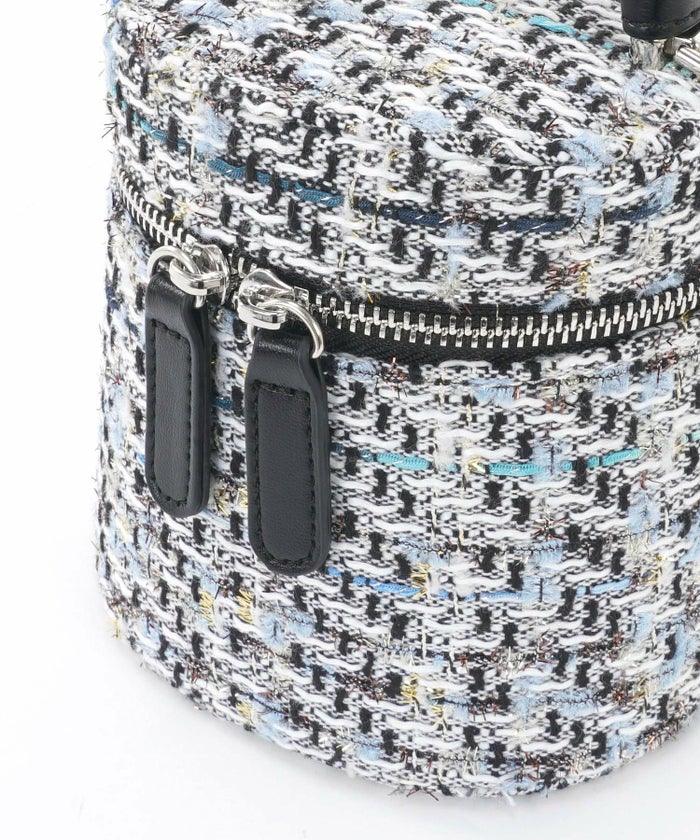 セレクト/バッグ/ショルダー/ツイード/バニティ/ポーチ/チェーンベルト/ホワイト/ブラック/サックス/春/夏/秋/冬/可愛い/かわいい/華やか/大人/上品/ミニ/オケージョン/BAG/鞄/化粧ポーチ/