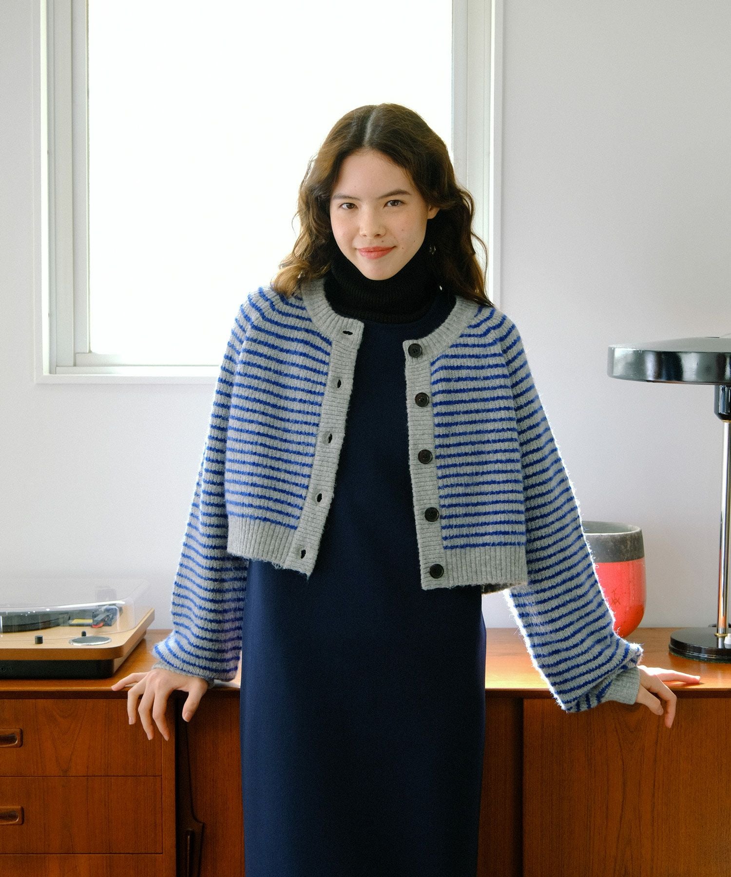 ★miah★CASA FLINE 2wayシースルーボーダーカーディガン CASA FLINE】2wayシースルーボーダーカーディガン - メルカリ