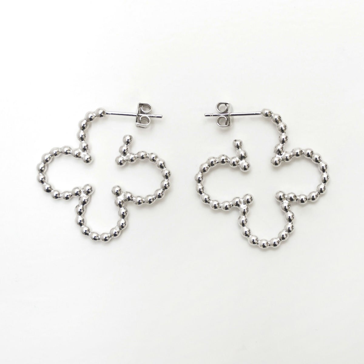 スタッズ クローバー フープ スモール ピアス Studs Clover Hoop Small Pierce