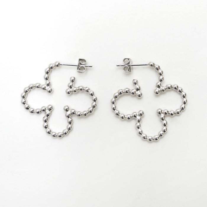 スタッズ クローバー フープ スモール ピアス Studs Clover Hoop Small Pierce