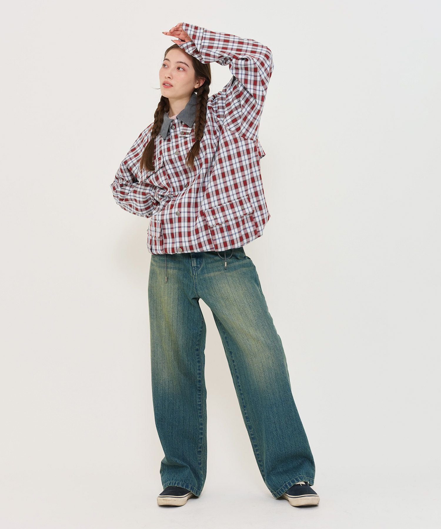 チェック柄 ハンティングジャケット TINA：JOJUN 全2色｜tnj211-0550