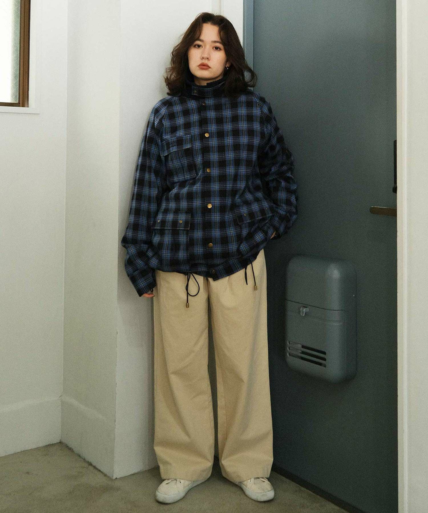 チェック柄 ハンティングジャケット TINA：JOJUN 全2色｜tnj211-0550