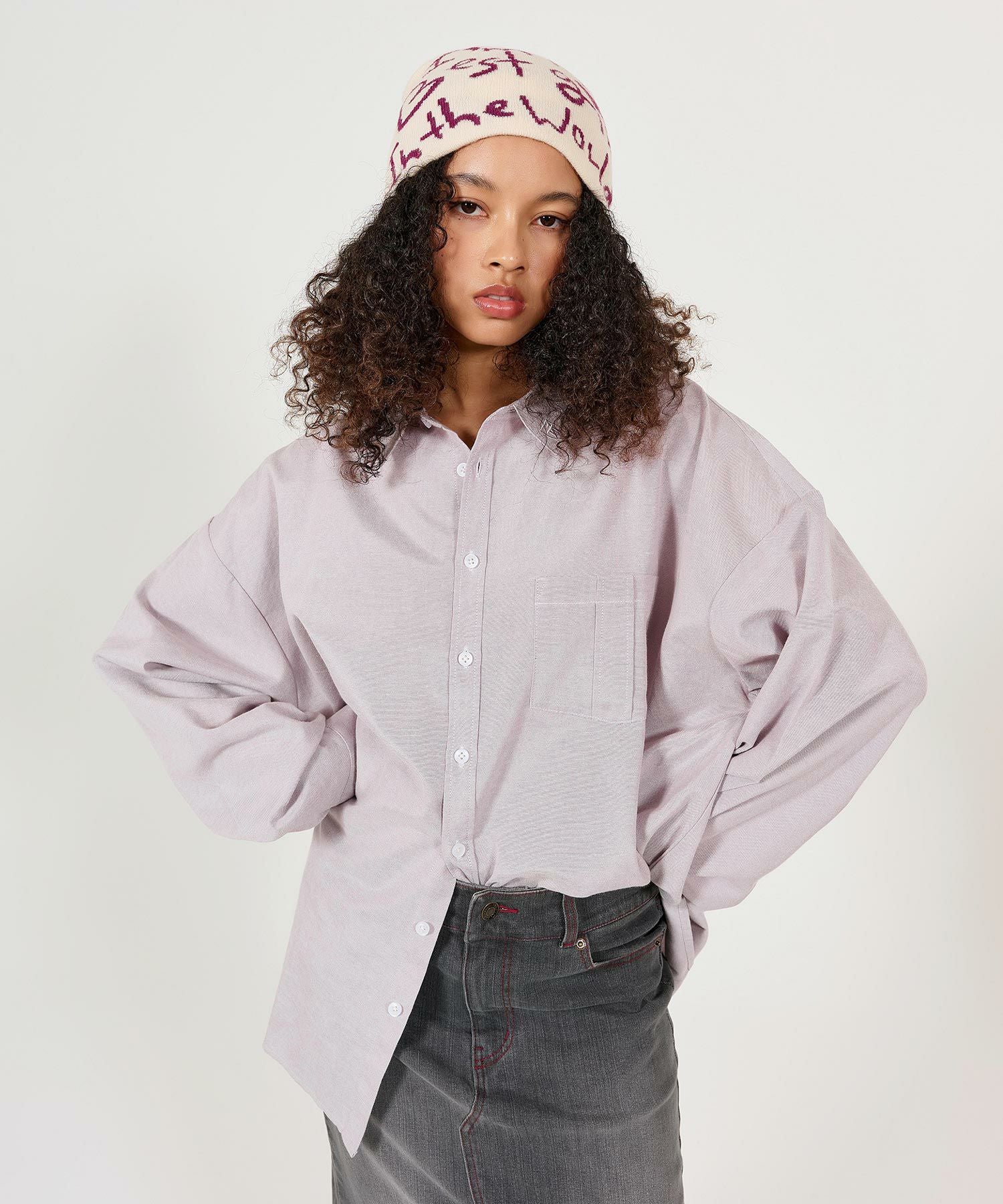 Early-Summer-SALE ユニセックス エンブレム刺繍入りシャツ TINA
