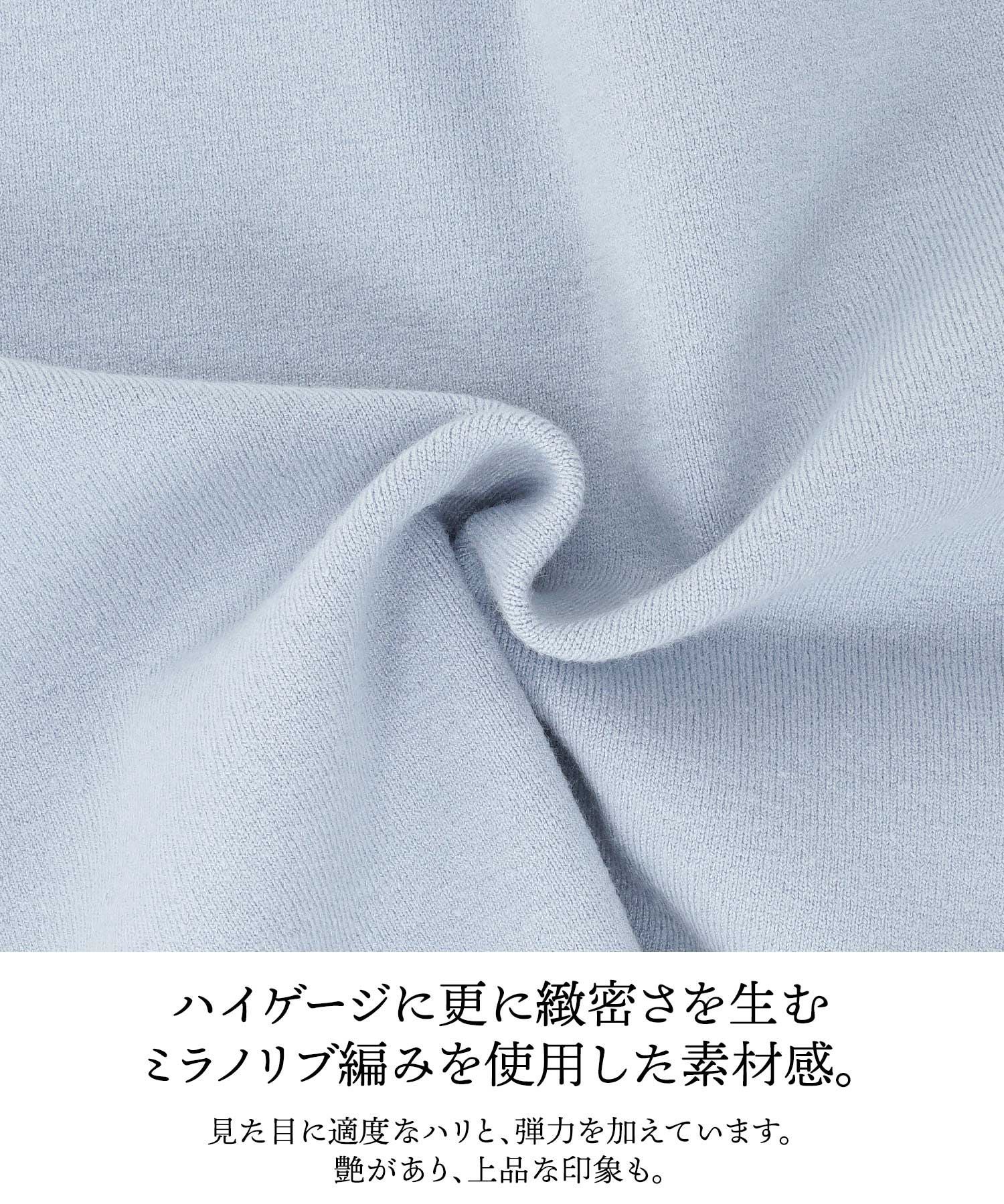 ピンタック ジャケット風 ニット カーディガン Prima Scherrer 全3色