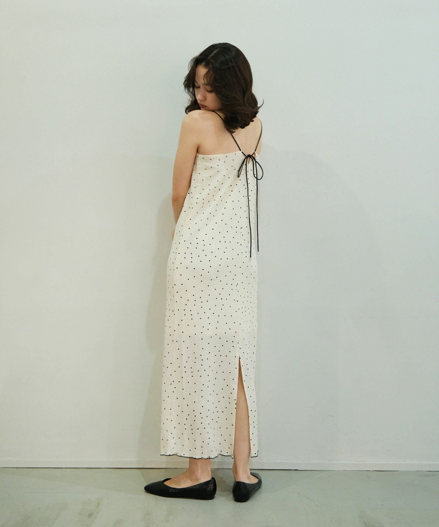 TINA:JOJUN ドット柄 ミニワンピース ドット柄 ドロストキャミワンピース TINA：JOJUN 全2色｜tnj311-0552