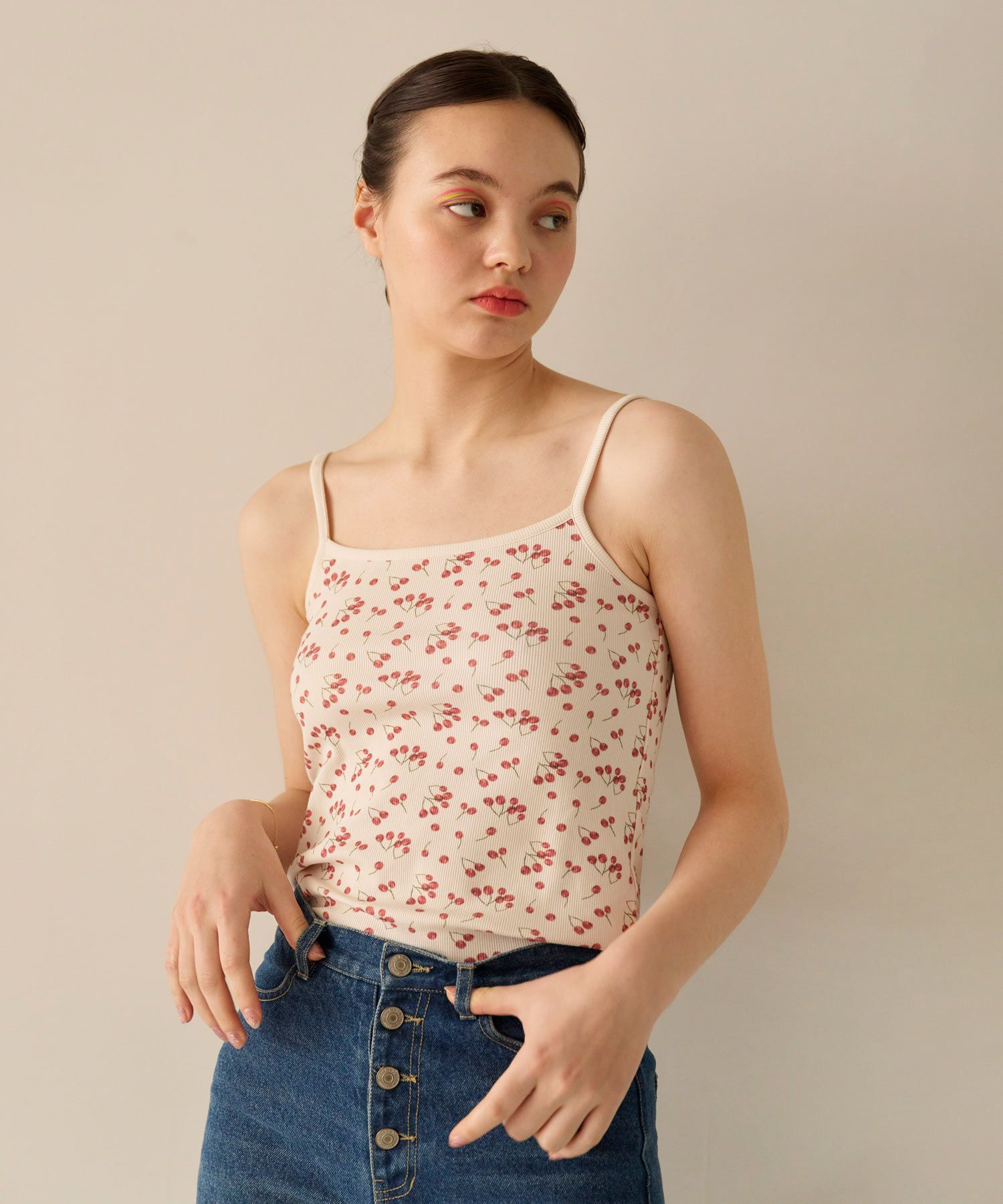 フルーツ柄 キャミソール TINA：JOJUN 全3色｜tnj511-0571【2