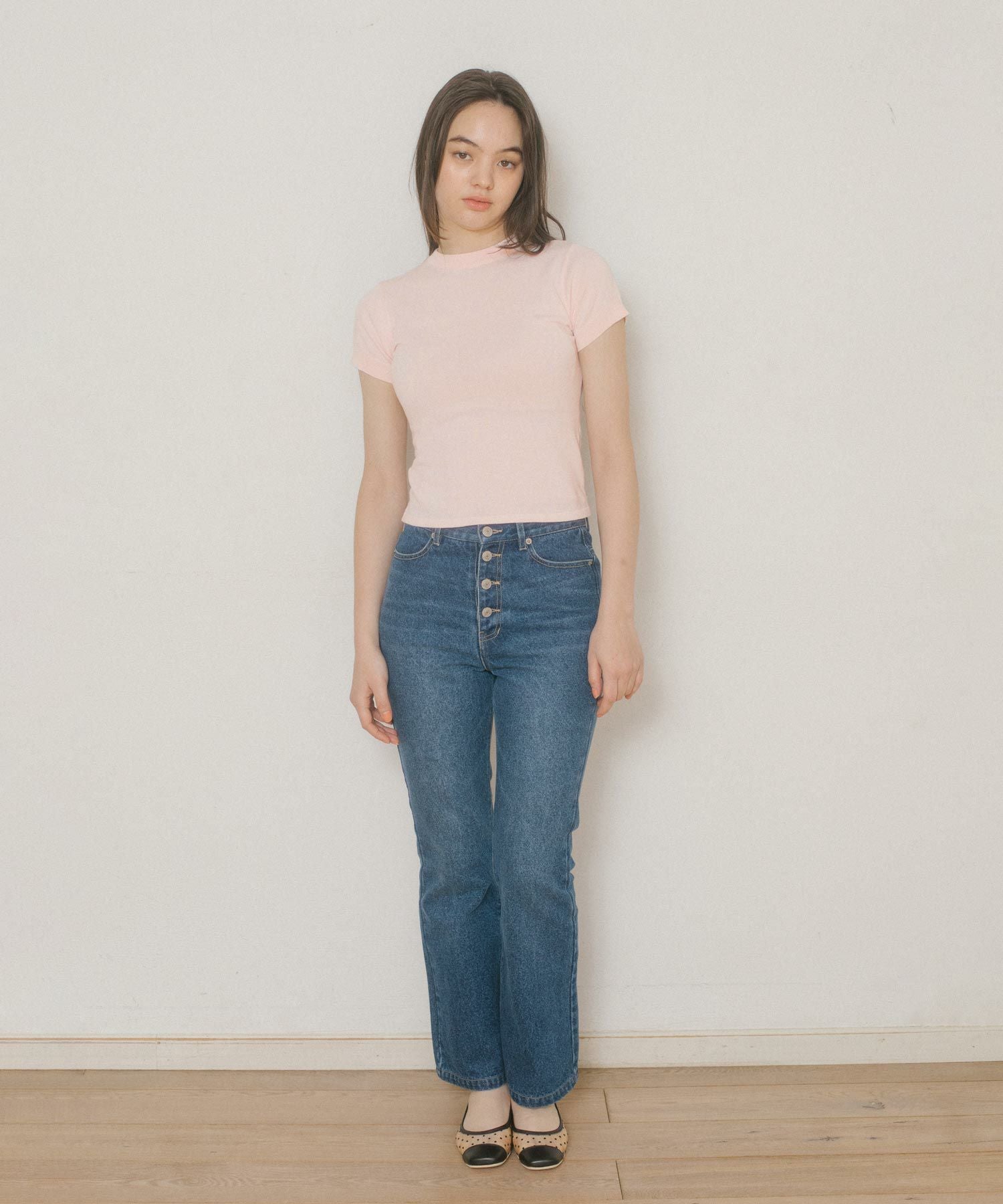 限定Price！SALE オーガニックコットン ハート刺繍入りちびT TINA