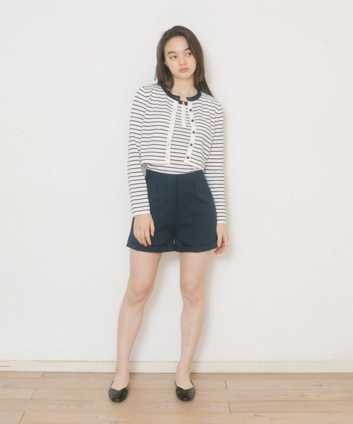 ボーダー/オーガニック/カーディガン/トップス