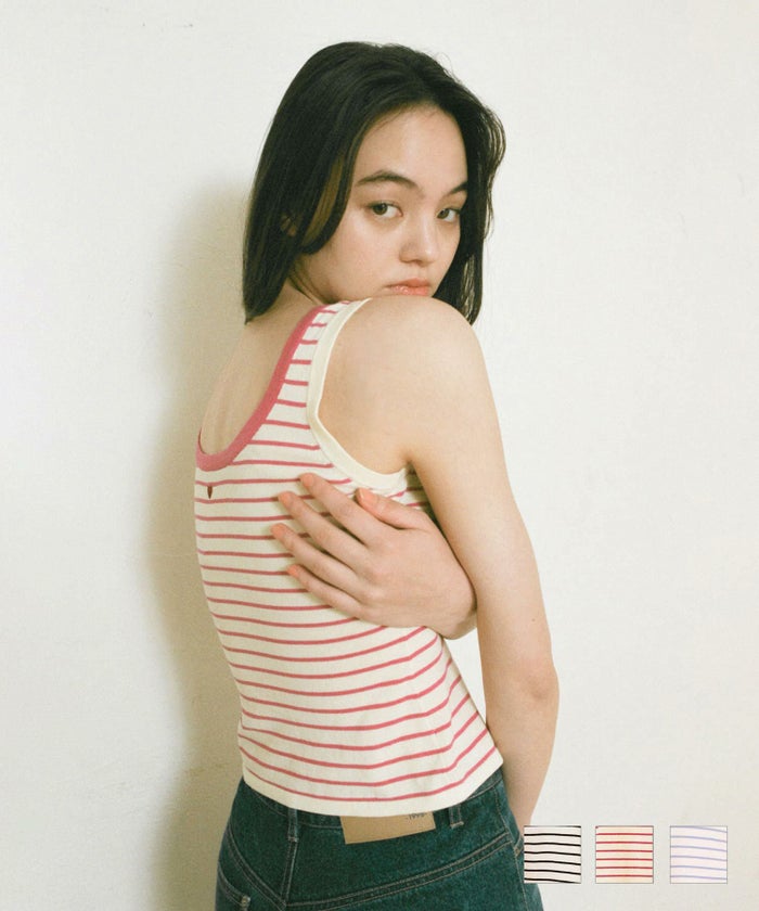 トップス/ボーダー/タンクトップ/オーガニックコットン