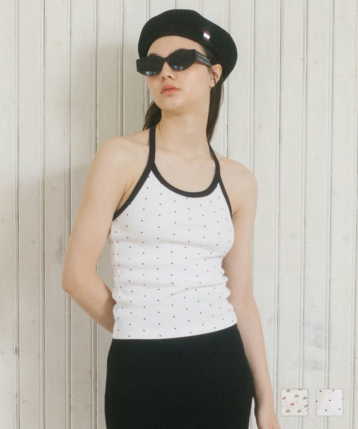 ホルターネック バイカラーキャミソール TINA：JOJUN 全2色｜tnj511