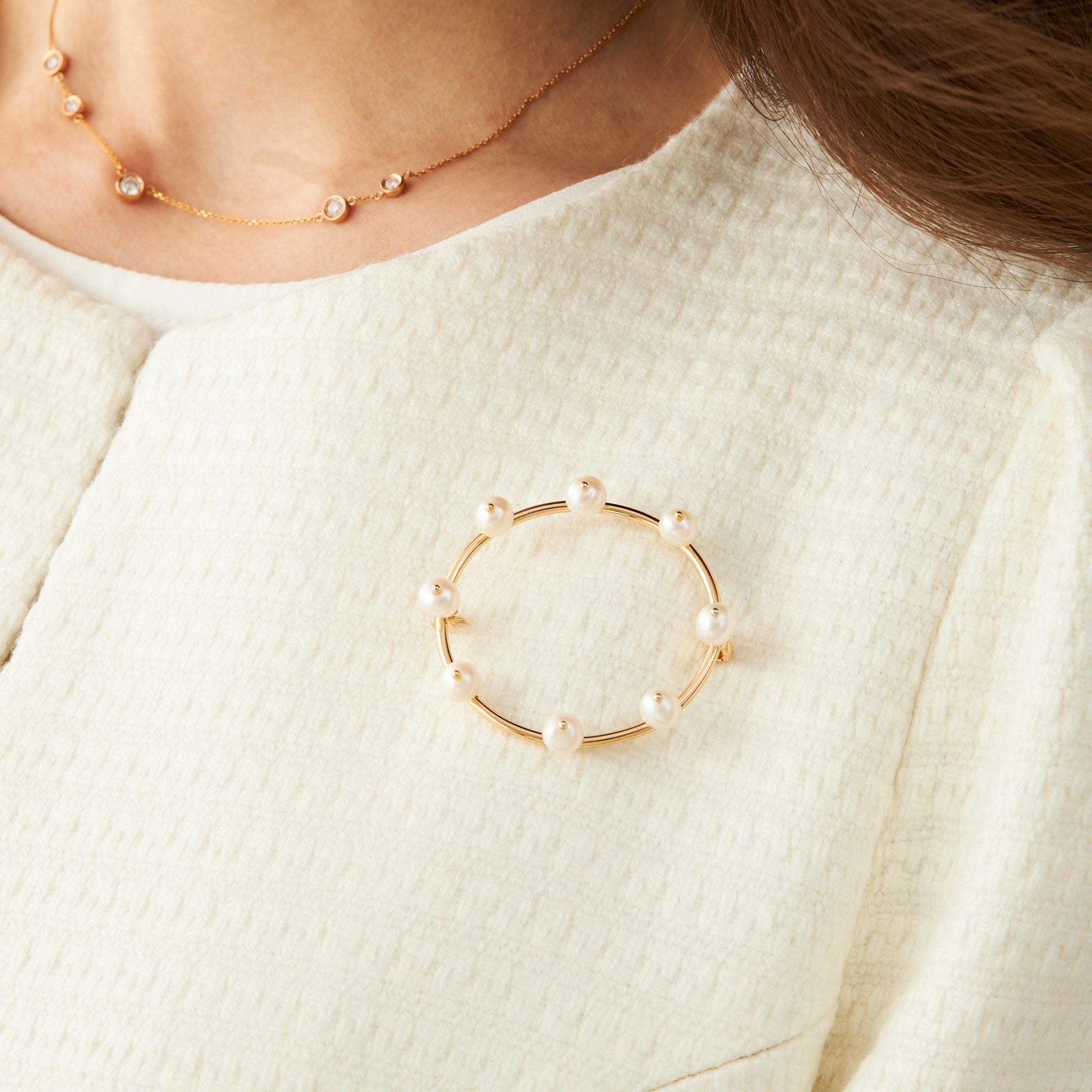 エイト パール ブローチ Eight Pearl Brooch （Liala） 全1種｜lia945