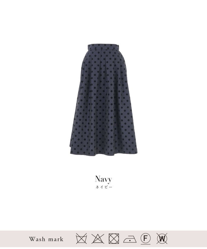 ロング丈/ドット柄/秋/冬/S/M