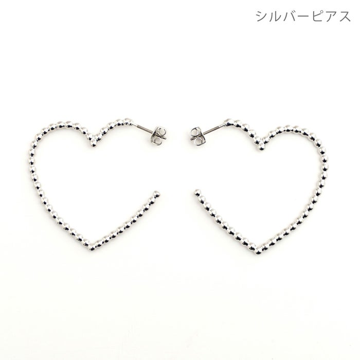 スタッズ ハート フープ ピアス イヤリング Studs Heart Hoop Pierce Earring 真鍮 チタンポスト スタッズ ハート フープ ピアス イヤリング Studs Heart Hoop Pierce Earring （Liala）