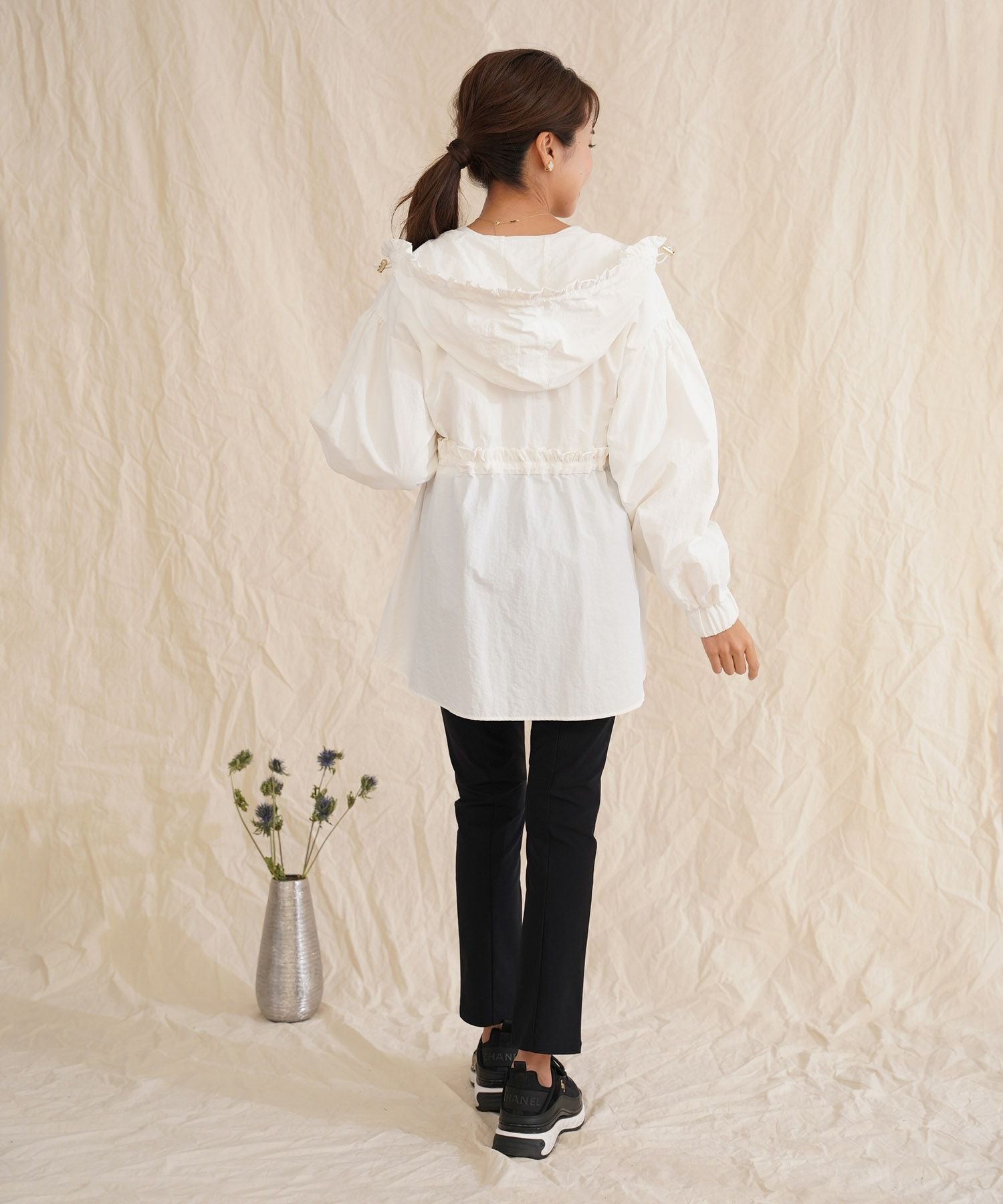 レリアン　マウンテンパーカー　レース　Leilian　パーカー　刺繍　美品　近年 フリル マウンテン パーカー lieulien 全3色｜lul211-0003【1