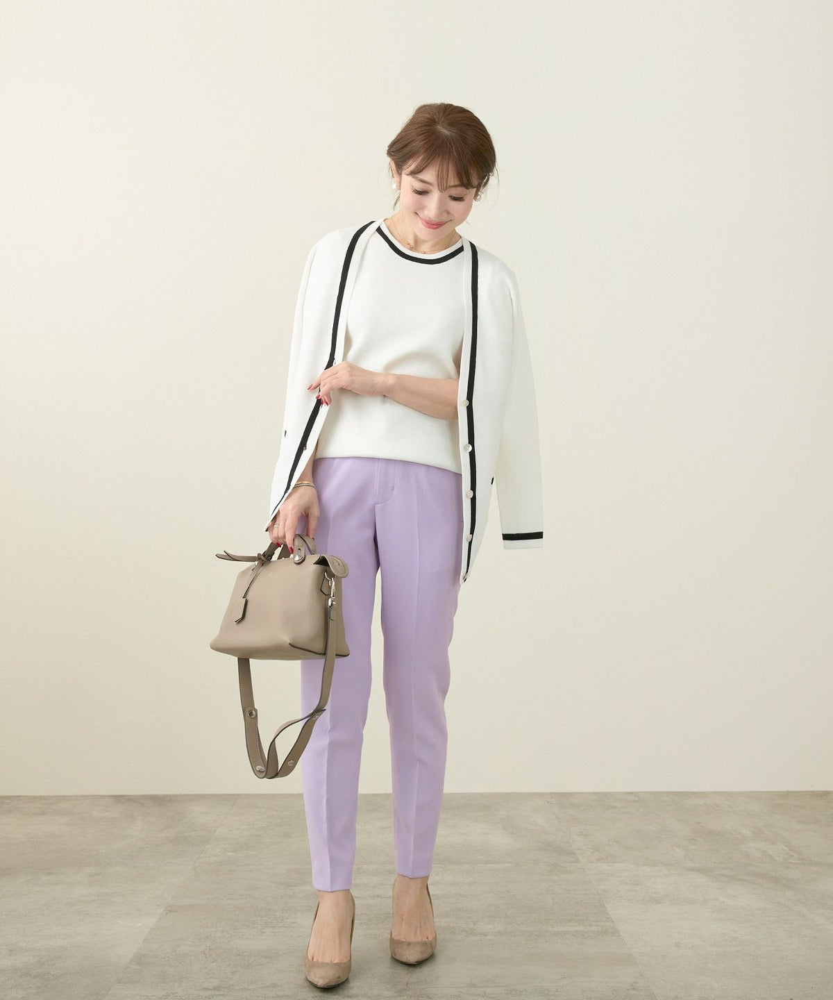 手洗い可/美ライン/テーパード/きれいめ/カラーパンツ/ボトムス/上品/オフィス/大人女子/オケージョン