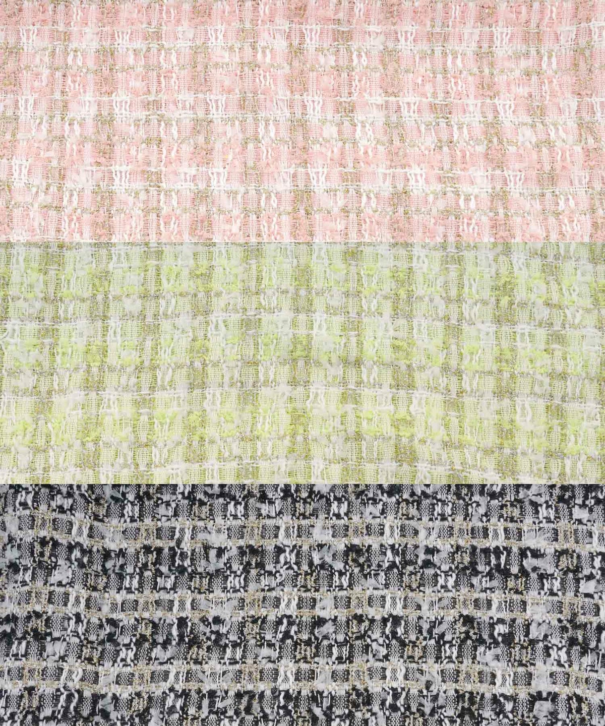 ニット/ツイード/ワンピース/コンビ/ドッキング/配色/バイカラー/ノースリーブ/ピンク/ライムグリーン/ブラック/黒/S/M/秋/冬/春/可愛い/かわいい/華やか/大人/上品/