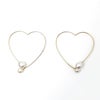 ハート フープ パール ピアス Heart Hoop Pearl Pierce