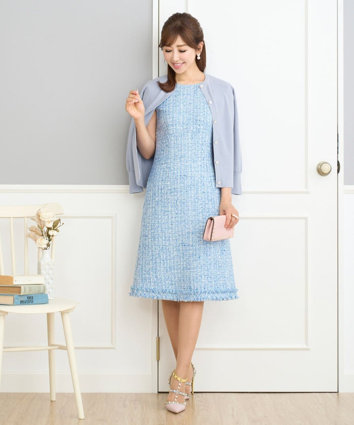 ニット/トップス/カーディガン/ビジュー/肩ギャザー/ピンク/サックス/グリーン/緑/S/M/秋/冬/春/可愛い/かわいい/華やか/大人/上品/