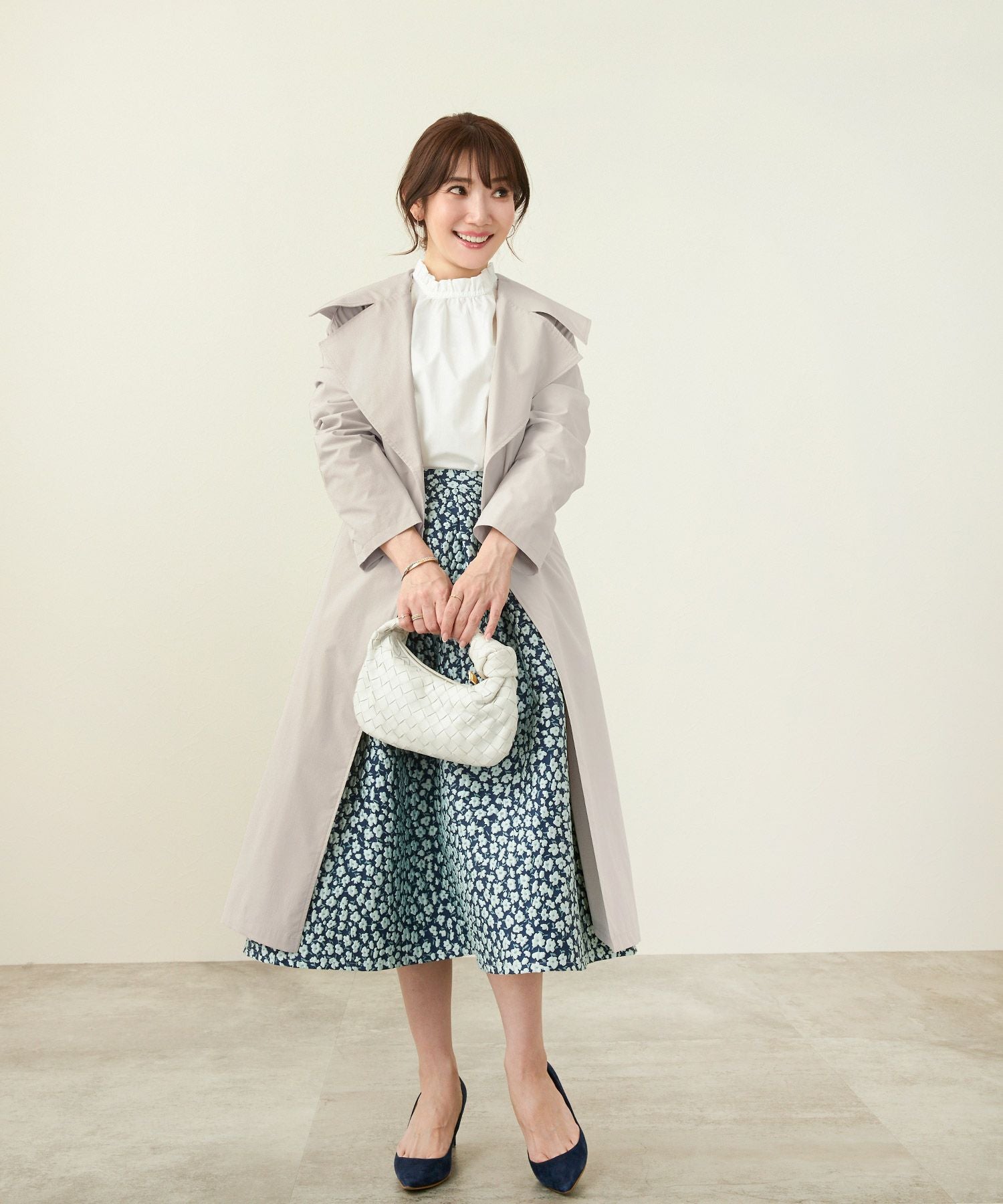 CLEARANCE-SALE ベルト付き スプリング コート Liala×PG 全4色｜lpg151