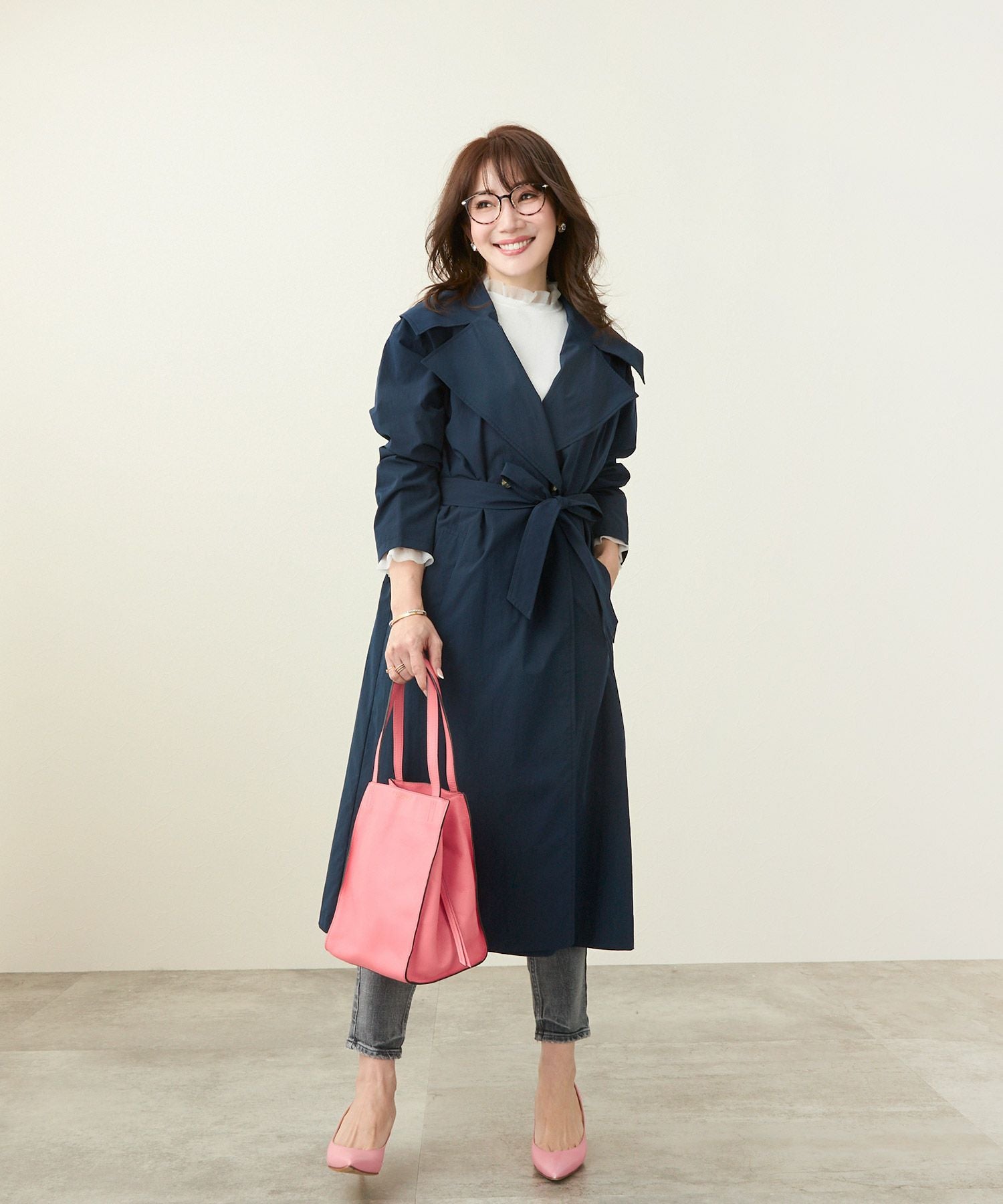 TIME-SALE ベルト付き スプリング コート Liala×PG 全4色｜lpg151-1561