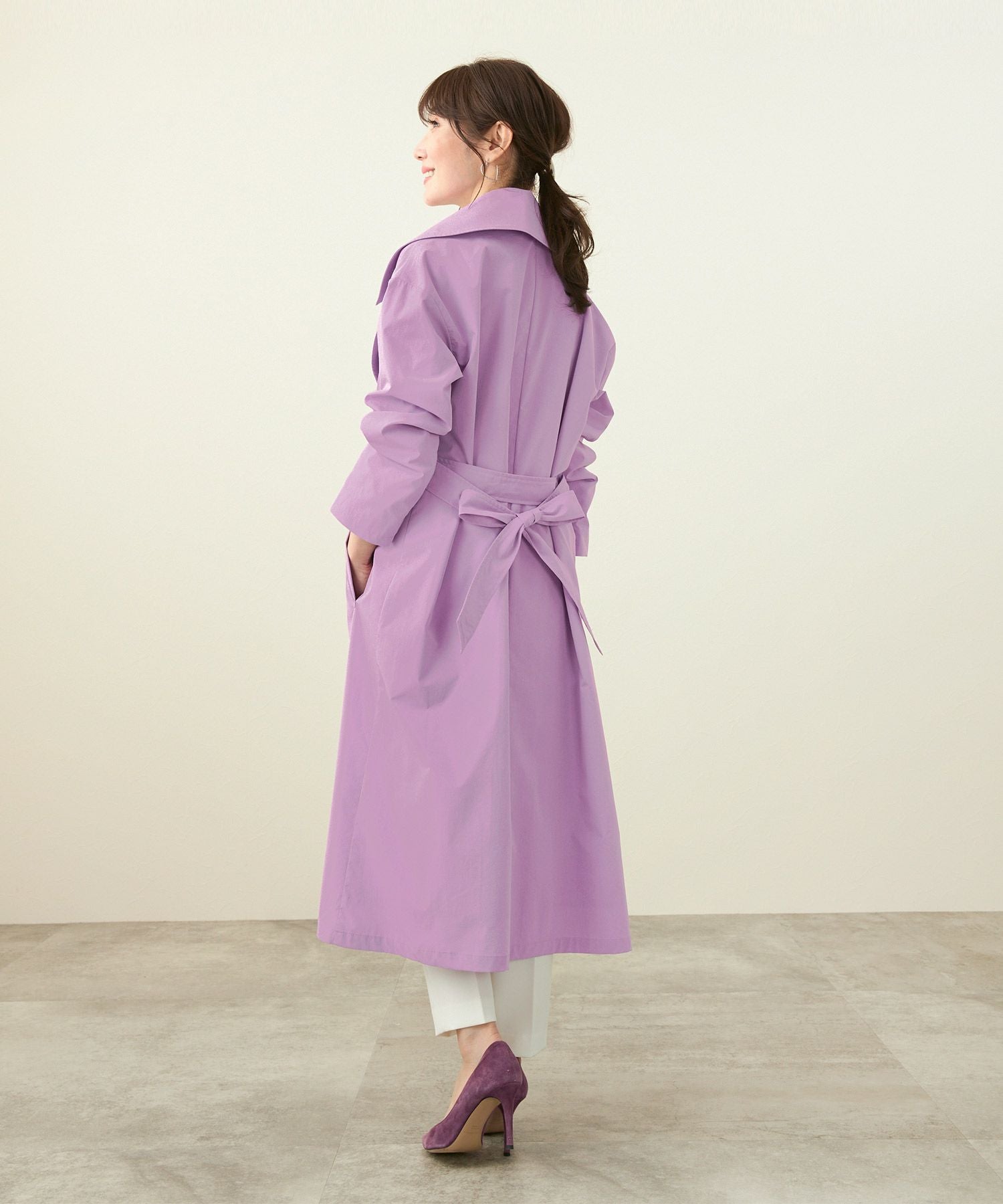 TIME-SALE ベルト付き スプリング コート Liala×PG 全4色｜lpg151-1561