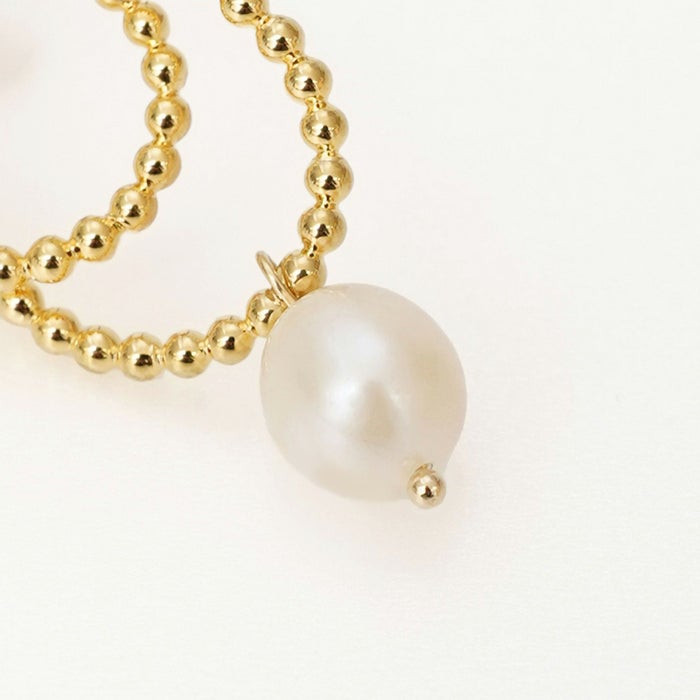 ダブル スタッズ リング ピアス イヤリング Double Studs Ring Pierce Earring