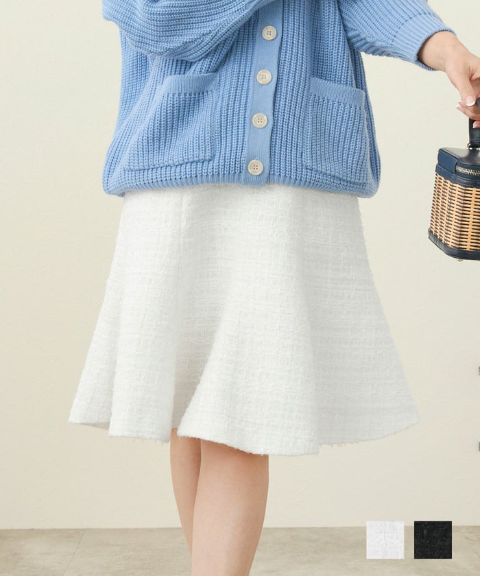 セットアップ対応 エレガント 上品 美ライン オケージョン 大人女子 ツイード マーメイド スカート Liala×PG