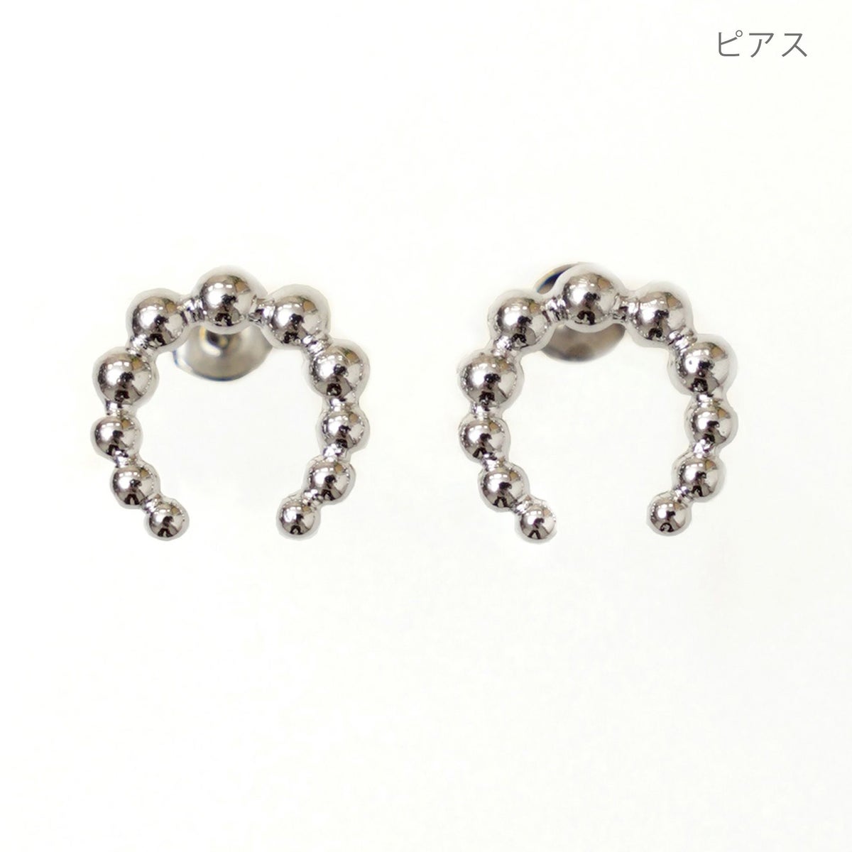 スタッズ フープ ピアス イヤリング Studs Hoop Pierce Earring 真鍮 チタンポスト スタッズデザイン カジュアル スタッズ フープ ピアス イヤリング Studs Hoop Pierce Earring （Liala）